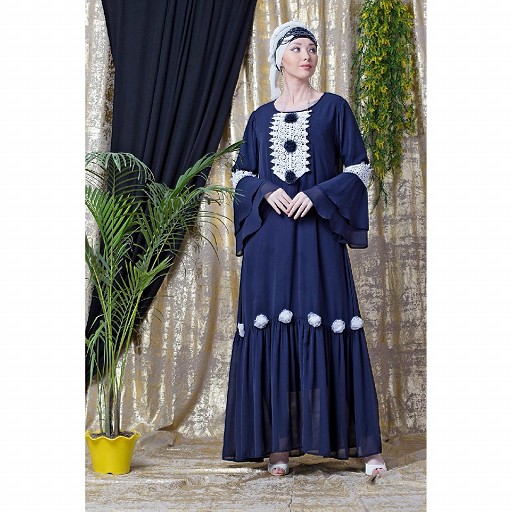 Party wear abaya- Navy Blue